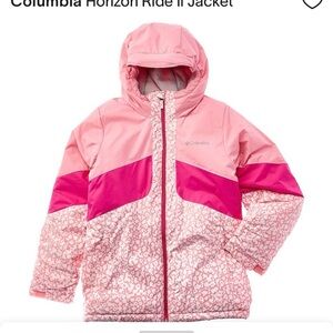 New Columbia Girls Horizon Ride Insulated  Jacket Pink  SZ  L 14-16 Years Old